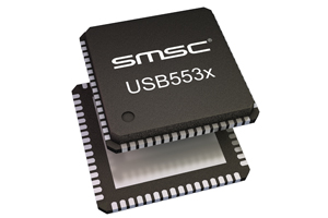 SMSC USB 3.0集线控制器系列产品USB553x包含7埠和4埠两种规格。