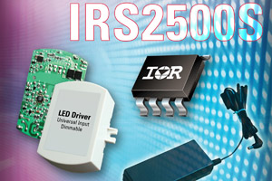 IR為開關模式電源、LED驅動器、螢光及HID電子鎮流器應用推出IRS2500S µPFC功率因數校正控制IC。