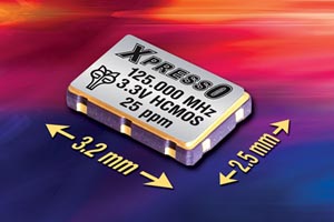 Fox Electronics推出採用微型3.2mm x 2.5mm封裝的XpressO XO振盪器產品，具有±25ppm的頻率穩定性。