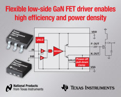 配合高密度電源轉換器中MOSFET與氮化鎵（GaN）功率場效電晶體（FET）使用的低側柵極驅動器（low-side gate driver）