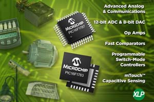 Microchip-模拟和数字整合8位PIC微控制器