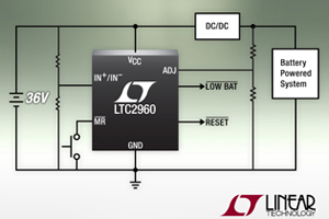 凌力爾特發表 2.5V至36V 雙輸入電壓監視器LTC2960