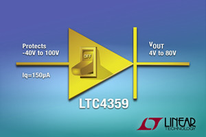 凌力尔特高压理想二极管控制器LTC4359