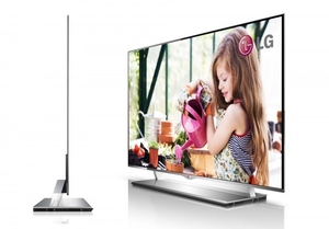 LG 55吋OLED TV, 厚度则只有4mm