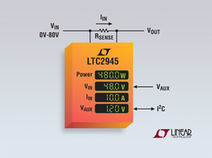 LTC2945寬廣範圍電源監視器具備晶片上ADC, I2C & 分流穩壓器。 BigPic:315x236