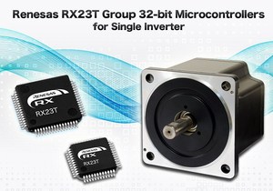 32位RX23T微控制器具备芯片内建浮点运算单元，可缩减30%的程序代码大小与开发时间