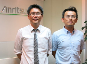 安立知業務暨技術支援部門專案副理江政頡(左)、經理林光韋(右)