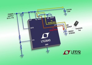 LTC3643 可操作於兩種模式－升壓充電模式和降壓備份模式。