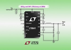 凌力爾特65V、3.5A/5A峰值、同步降壓Silent Switcher於2MHz可降低超過25dB 的EMI/EMC 輻射