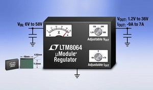 凌力尔特60V、7A 降压 μModule 稳压器可驱动 LED、超级电容、雷射及 Peltier驱动器。