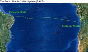 海底電纜「SACS」鋪設地圖