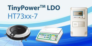 盛群超低靜態電流系列TinyPower低電壓差電源穩壓IC─HT73xx-7