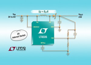 LT8335元件可操作於3V至25V的輸入電壓範圍，適用於採用單顆鋰電池、汽車輸入等多種輸入電源的應用。