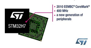 STM32H7新系列產品搭載ARM Cortex-M核心的微控制器性能，豐富的通訊外部週邊，為物聯網裝置提供先進的安全服務