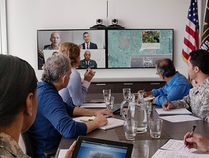 Polycom支援高品質、高清晰度的視訊會議，協助各地政府單位進行救災工作。