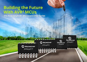 新一代8位元 tinyAVR MCU備有4KB及8KB快閃記憶體，並由START提供軟體最佳化支援...
