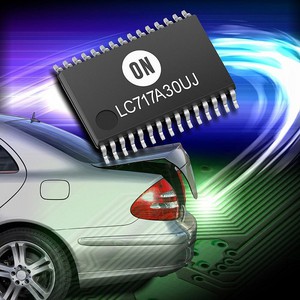 LC717A30UJ高動態範圍電容數位轉換器的8通道元件具備的靈敏度達150公厘遠，以支持手勢識別。