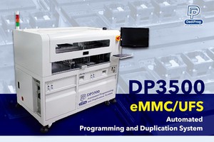 自動化燒錄設備DP3500可以支援大量UFS拷貝，有利於智慧型手機的生產。
