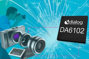 利用智慧型手機的高效率電源管理技術，Dialog 新推出 DA6102 鎖定數位單眼相機市場，空間更節省，效率更高。