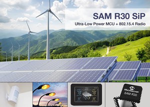 SAM R30整合超低功耗MCU与802.15.4标准无线电技术，确保连接设备电池寿命长久