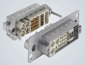 Han-Modular金屬對接架: 較長的導銷將介面的兩側牢固連接在一起。