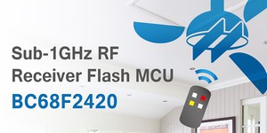 盛群新推出Sub-1GHz RF超再生OOK Receiver SoC MCU--BC68F2420