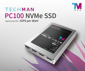 广明光电旗下达明电子TECHMAN SSD，挟带全新制程及新一代NVMe控制器，全力抢攻企业级固态硬碟市场。
