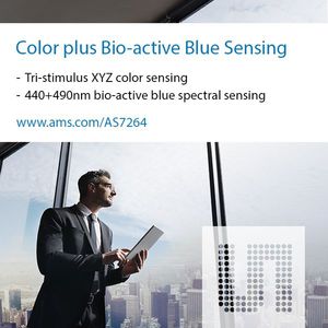 奧地利微電子三刺激顏色感測器，精確測量具有重大生物學意義的藍光，為照明和智慧建築實現更高的健康和保健水準。