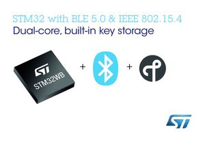 意法半导体高性能多协定Bluetooth & 802.15.4系统单晶片，协助下一代物联网设备开发。