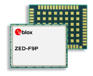 u blox ZED-F9P多频接收器可在数秒内提供公分级的准确度。
