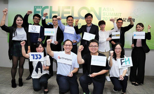 科技部与本次前往新加坡叁加Echelon新创展9家新创团队代表合影