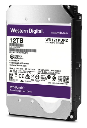 Western Digital推出業界最高容量並支援深度學習功能的Western Digital Purple 12TB監控硬碟。