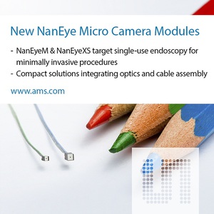 艾迈斯半导体宣布预先发布NanEyeM和NanEyeXS微型相机模组，用於医学成像应用和微创手术。