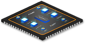 AnDAPT的首款自適應電源管理積體電路AnD8400在一個單一的單片AmP積體電路中整合四個同步降壓變換器、四個LDO、定序器和電源管理，採用熱增強的5mm x 5mm QFN封裝。