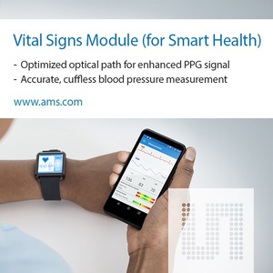 艾迈斯半导体（ams AG）推出用於持续监测心血管健康的光学感测器AS7026，可对血压进行医疗级精确测量，使行动消费设备具医疗级心血管监测功能 。