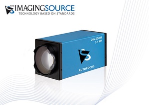 The Imaging Source 兆鎂新在全新GigE變焦相機系列中，推出第一台內建20倍光學變焦、自動對焦及自動光圈機款，透過乙太網路傳輸(PoE)。