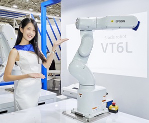 Epson於2019台北国际自动化工业大展正式亮相VT6L六轴机械手臂，内建控制器，能减少建置所需空间及布线需求，更无电池马达单元