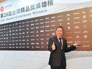 全球傳動產品再獲台灣精品獎肯定。圖為全球總經理李進勝。