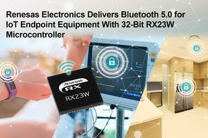 瑞萨推出32位元RX23W微控制器，提供长距离（Long-Range）和网状网路、以及单晶片系统控制和无线通讯等全方位的支援