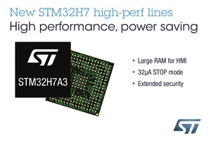 意法半導體推出適用於智慧裝置的STM32H7新產品線，集融性能、整合度和效能於一身