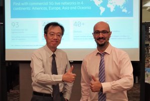 台灣愛立信總經理藍尚立（Chafic Nassif）（圖右）和台灣愛立信技術長姚旦（圖左）日前分享《愛立信行動趨勢報告》的重要成果，疫情彰顯網路在社會運作的重要性，5G發展動能持續高漲。（攝影／吳雅婷）
