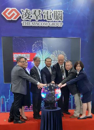 凌群电脑於2020台湾国际人工智慧暨物联网展开幕时举办「凌群电脑5G启动」仪式，宣告已准备好迎向5G年代。(摄影/陈复霞)