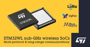 意法半导体推针对大众市场的 STM32WL LoRa无线系统晶片系列产品