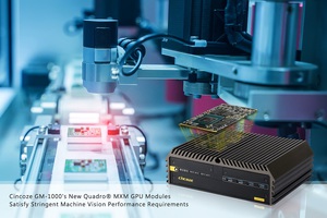 德承旗下机器视觉应用机种GM-1000全新导入两款Quadro MXM GPU系列模组：MXM-RTX3000与MXM-T1000，完善了不同运算需求的选择性。