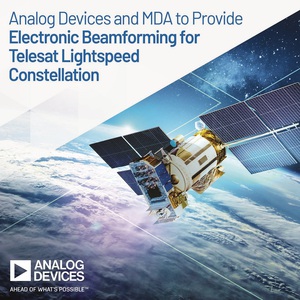 ADI與MDA聯手提供波束成型IC，預計於2023年下半年發射。