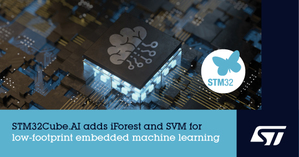 意法半导体STM32Cube.AI生态系统加强对高效机器学习的支援。