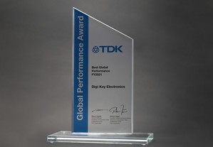 TDK頒發2021財年最佳全球表現獎予Digi-Key Electronics
