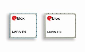 u-blox LARA-R6 及 LENA-R8 模組以小尺寸提供覆蓋全球行動網路的無縫漫遊
