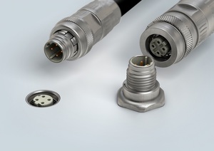 与螺纹连接相比，符合IEC 61076-2-010的推拉锁可节省高达90%的时间