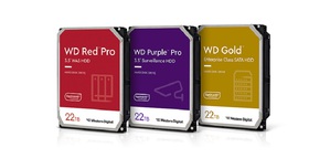 Western Digital宣布推出 22TB的WD Gold企業級HDD、WD Red Pro NAS HDD及WD Purple Pro HDD，持續以高容量、高效能與高穩定的產品表現引領產業發展